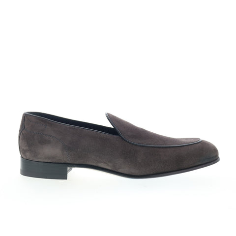 Di Bianco Vomero Suede Lavagna Mens Gray Loafers & Slip Ons Casual Shoes