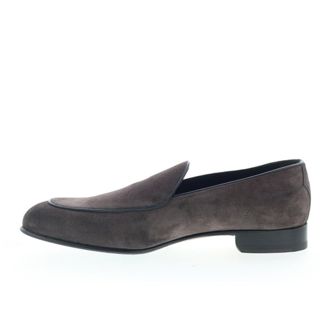 Di Bianco Vomero Suede Lavagna Mens Gray Loafers & Slip Ons Casual Shoes