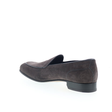 Di Bianco Vomero Suede Lavagna Mens Gray Loafers & Slip Ons Casual Shoes