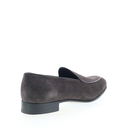 Di Bianco Vomero Suede Lavagna Mens Gray Loafers & Slip Ons Casual Shoes