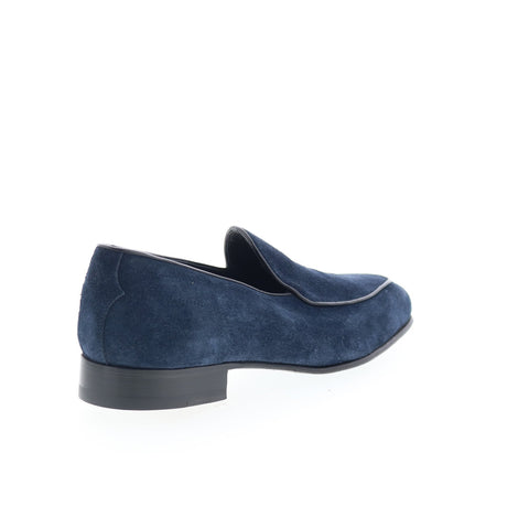 Di Bianco Vomero Mens Blue Suede Slip On Loafers & Slip Ons Casual Shoes
