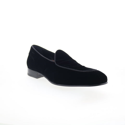 Di Bianco Vomero Mens Black Canvas Slip On Loafers & Slip Ons Casual Shoes