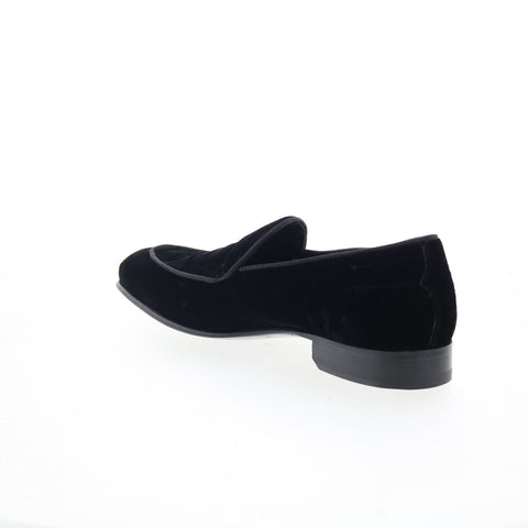 Di Bianco Vomero Mens Black Canvas Slip On Loafers & Slip Ons Casual Shoes