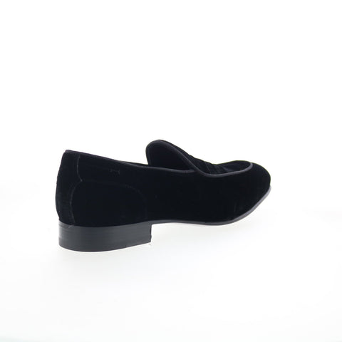 Di Bianco Vomero Mens Black Canvas Slip On Loafers & Slip Ons Casual Shoes