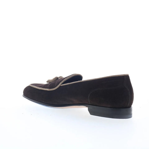 Di Bianco Vomero Mens Brown Suede Slip On Loafers & Slip Ons Casual Shoes
