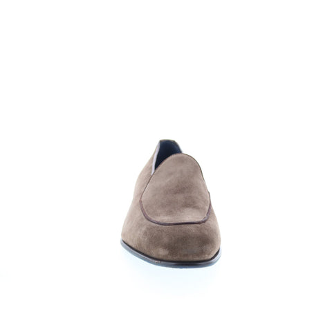 Di Bianco Vomero Mens Brown Suede Slip On Loafers & Slip Ons Casual Shoes