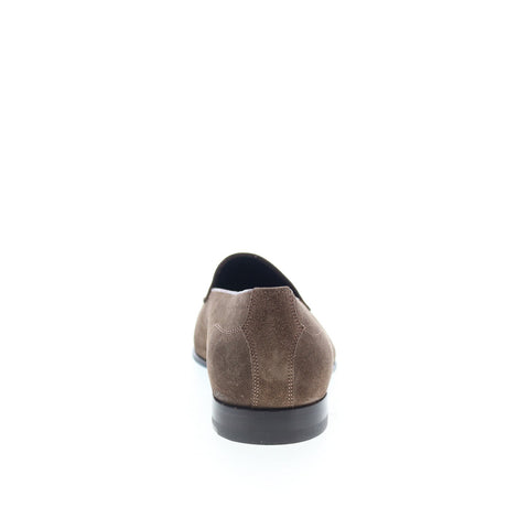 Di Bianco Vomero Mens Brown Suede Slip On Loafers & Slip Ons Casual Shoes