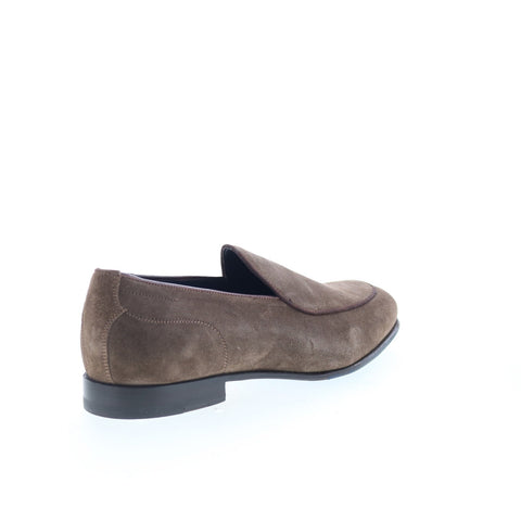 Di Bianco Vomero Mens Brown Suede Slip On Loafers & Slip Ons Casual Shoes