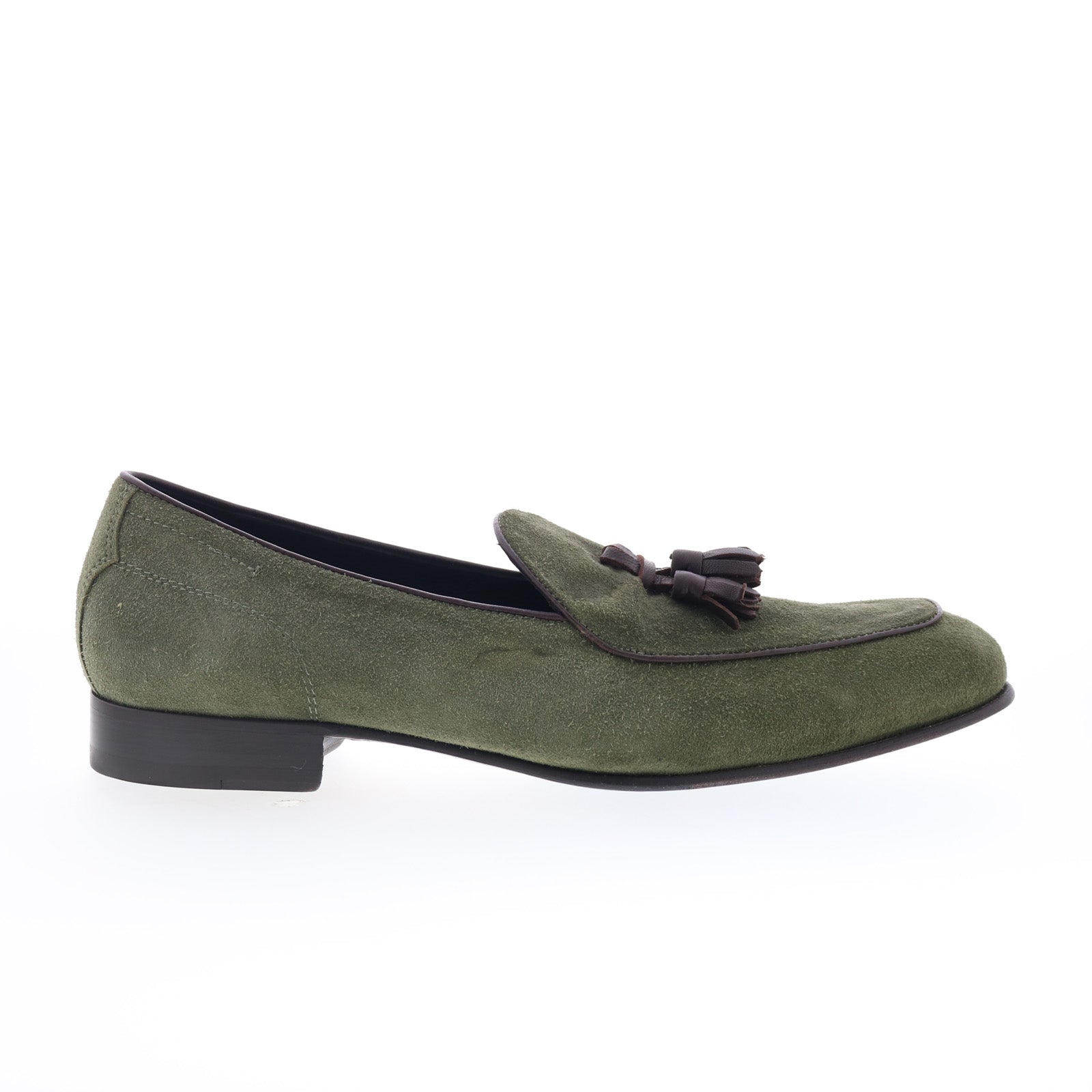 Di Bianco Vomero Tassel Loafers – Men’s 11.5 – Green Suede – Made in Italy Di Bianco Vomero Tassel Mens Green Suede Loafers & Slip Ons  main image 2