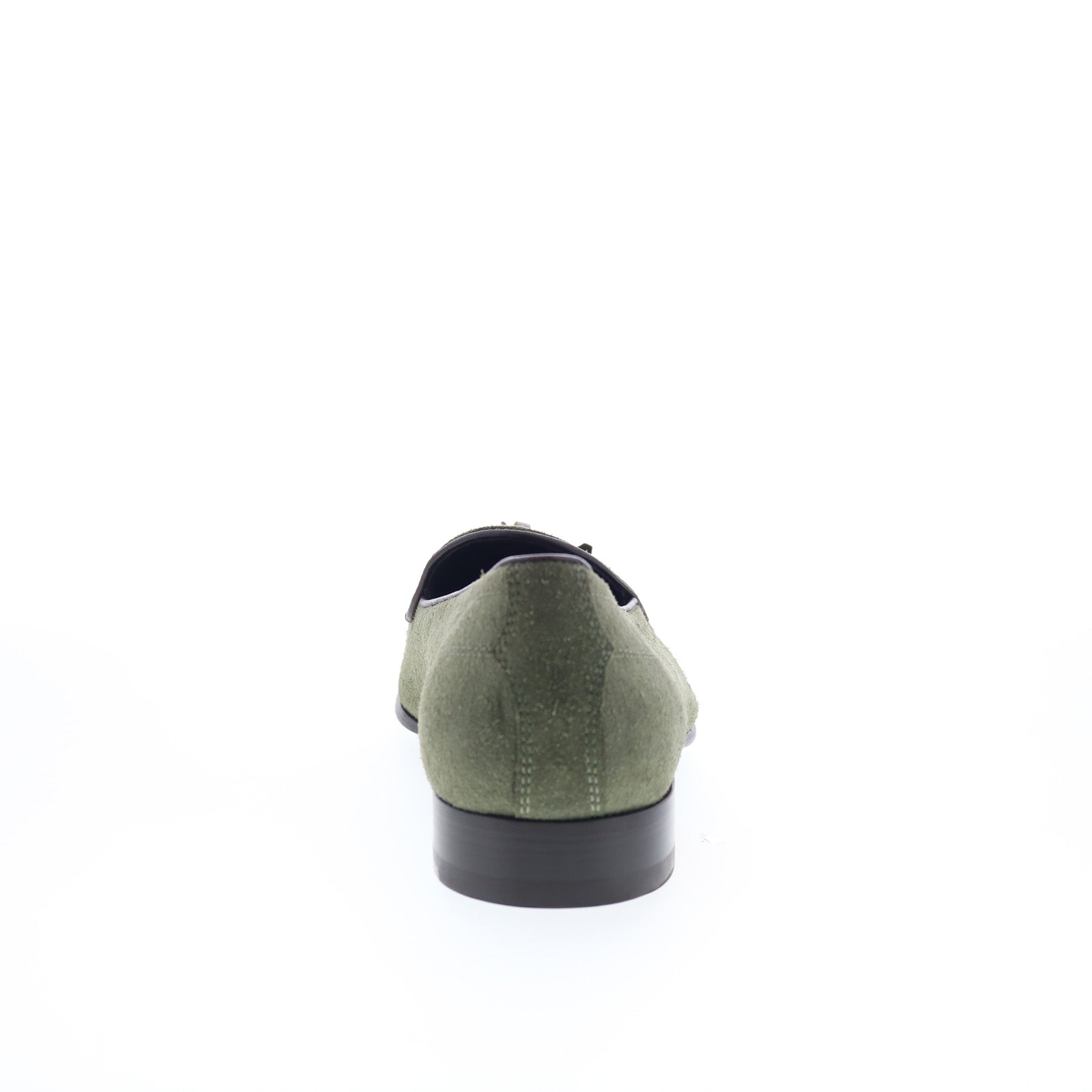 Di Bianco Vomero Tassel Mens Green Suede Loafers & Slip Ons 