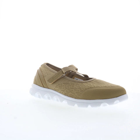 Propet TravelActiv Mary Jane W5103 Womens Brown Mesh Mary Jane Flats Shoes