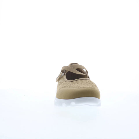 Propet TravelActiv Mary Jane W5103 Womens Brown Mesh Mary Jane Flats Shoes