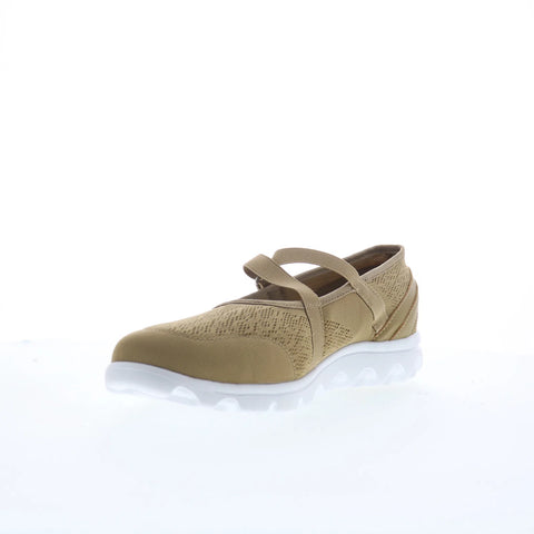 Propet TravelActiv Mary Jane W5103 Womens Brown Mesh Mary Jane Flats Shoes