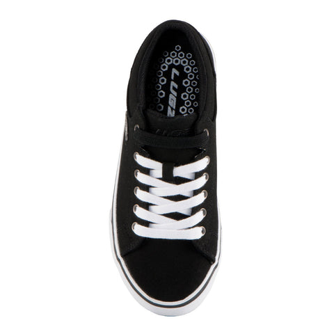 Lugz Ally WALLYC-060 Womens Black Canvas Lace Up Lifestyle Sneakers Shoes