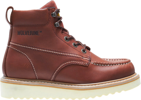 Wolverine T-Bone Moc-Toe 6" W03173 Mens Brown Wide Leather Work Boots