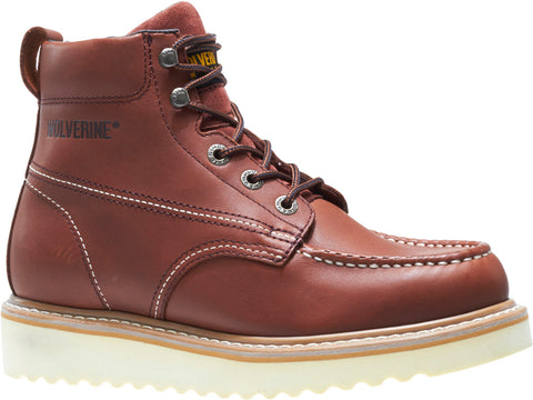 Wolverine T-Bone Moc-Toe 6" W03173 Mens Brown Wide Leather Work Boots