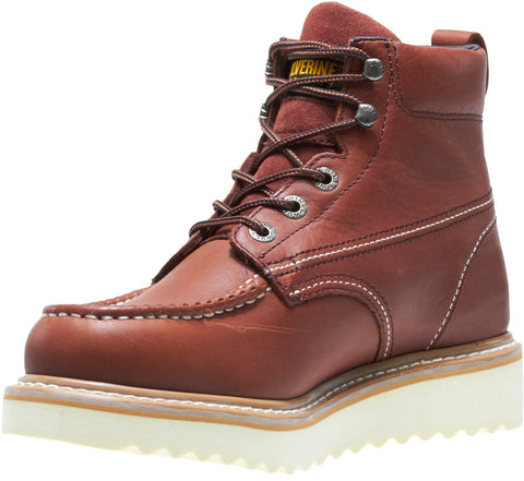 Wolverine T-Bone Moc-Toe 6" W03173 Mens Brown Wide Leather Work Boots