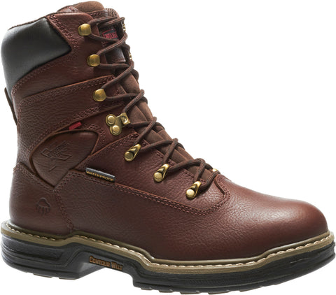 Wolverine Buccaneer 8" Waterproof Contour Welt Mens Brown Work Boots