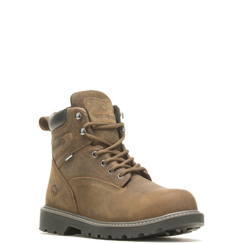 Wolverine Floorhand Waterproof Insulated Steel Toe 6" Mens Brown Work Boots