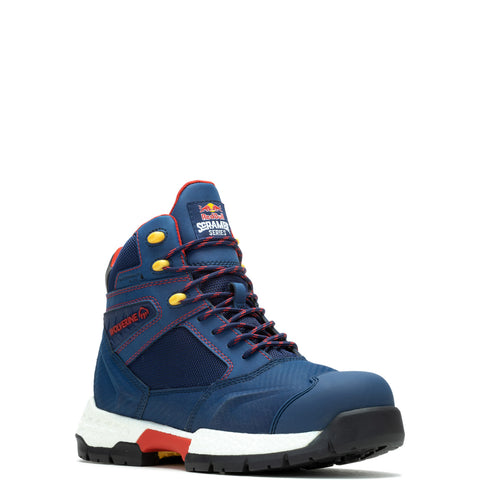 Wolverine Rush Usprg Red Bull Waterproof Carbon Max 6" Mens Blue Work Boots