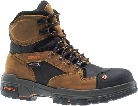 Wolverine Legend Durashocks WP CarbonMax 6" Mens Brown Work & Safety Boots