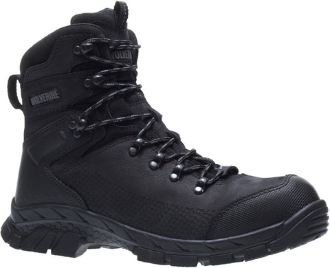 Wolverine Glacier Xtreme Waterproof Composite Toe W10885 Mens Black Work Boots