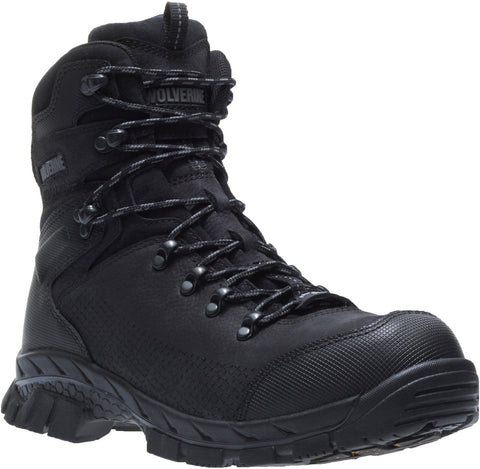 Wolverine Glacier Xtreme Waterproof Composite Toe W10885 Mens Black Work Boots