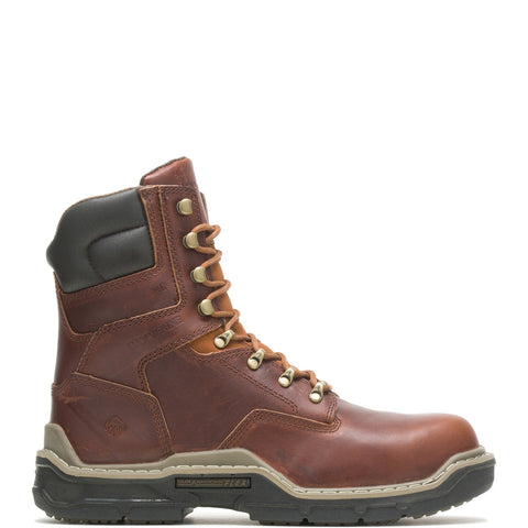 Wolverine Raider Durashocks 8" W210061 Mens Brown Wide Leather Work Boots