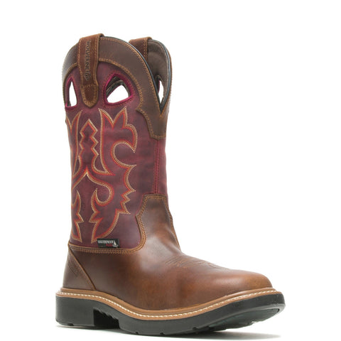 Wolverine Rancher DuraShocks Steel Toe Wellington 10" Mens Red Wide Boots