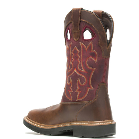 Wolverine Rancher DuraShocks Steel Toe Wellington 10" Mens Red Wide Boots