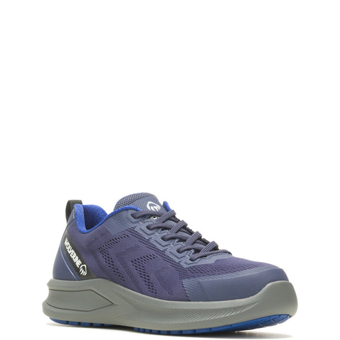 Wolverine Bolt Knit DuraShocks DSPRG CarbonMax Low Mens Blue Mesh Work Shoes