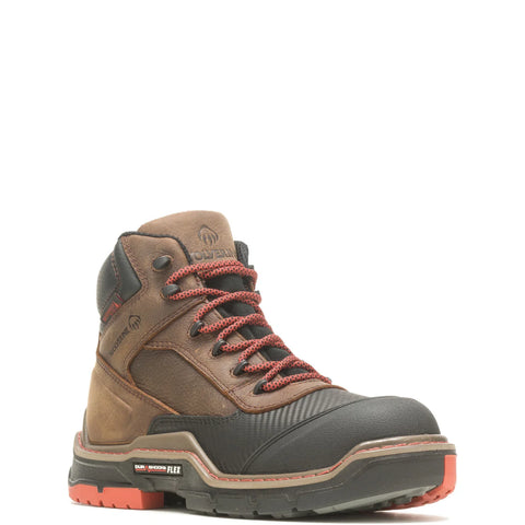 Wolverine Raider Shield DuraShocks FLX WP CarbonMax Mens Brown Work Boots