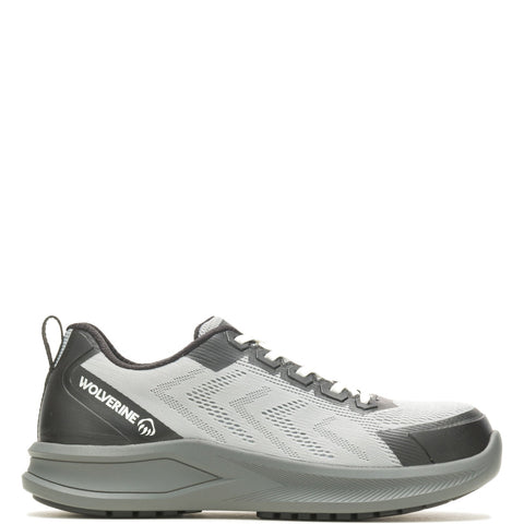 Wolverine Bolt Knit DuraShocks DuraSpring CarbonMax Mens Gray Wide Work Shoes