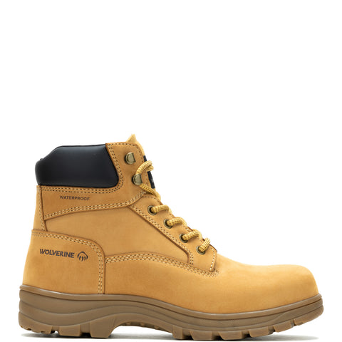 Wolverine Carlsbad Waterproof Steel Toe 6" Mens Brown Work & Safety Boots