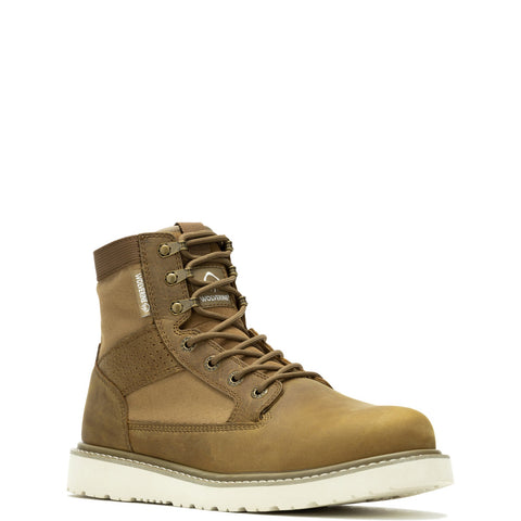 Wolverine Trade Wedge Unline Canvas W240014 Mens Brown Leather Work Boots