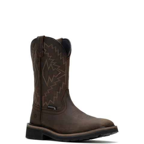 Wolverine Rancher Arrow Waterproof Steel Toe Mens Brown Wide Work Boots