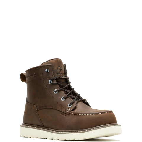 Wolverine Trade Wedge UL Moc Composite Toe 6" Mens Brown Wide Work Boots