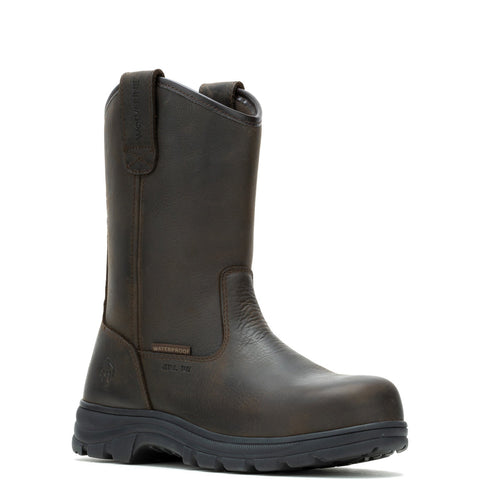 Wolverine Carlsbad Waterproof Steel Toe Wellington Mens Brown Wide Boots
