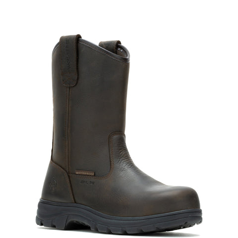 Wolverine Carlsbad Waterproof Steel Toe Wellington Mens Brown Work Boots