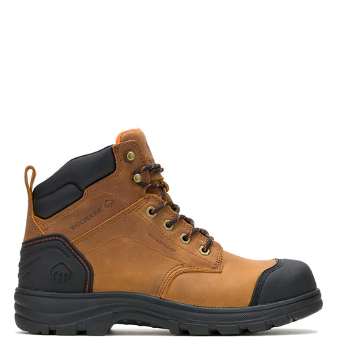 Wolverine Carlsbad Cap Toe WP Steel Toe 6" Mens Brown Work & Safety Boots