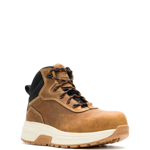 Wolverine Ride Wedge EB Waterproof Mid Mens Brown Work & Safety Boots