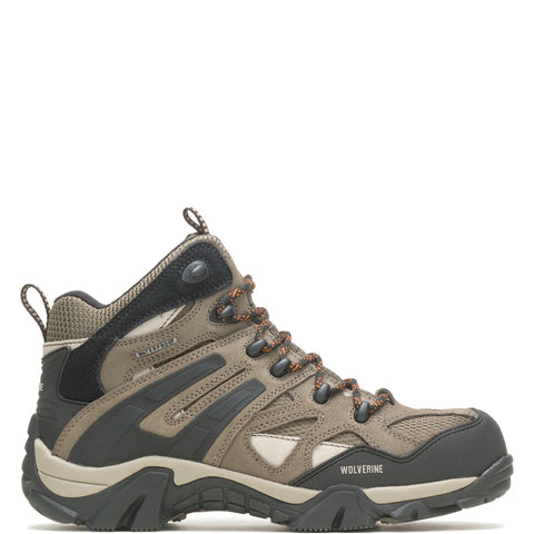 Wolverine Wilderness WP Mid Bungee W880350 Mens Gray Wide Hiking Boots