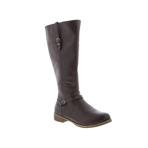 Propet Tasha WFX095L Womens Brown Wide Leather Zipper Knee High Boots