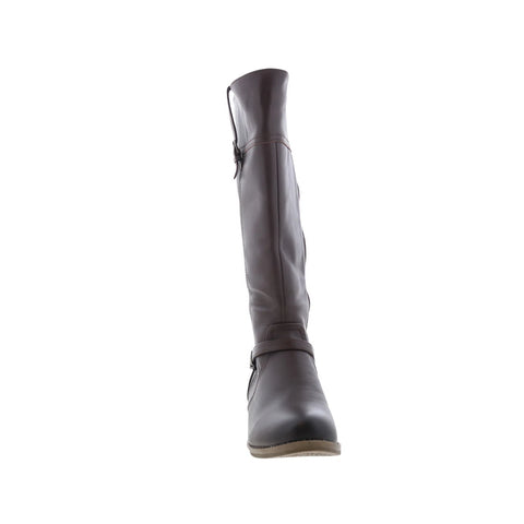 Propet Tasha WFX095L Womens Brown Wide Leather Zipper Knee High Boots