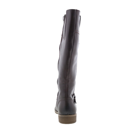 Propet Tasha WFX095L Womens Brown Wide Leather Zipper Knee High Boots