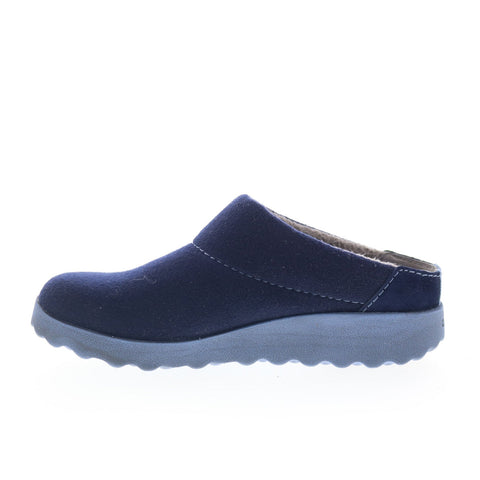 Dansko Lucie LUCIE Womens Blue Canvas Slip On Clogs Slippers Shoes
