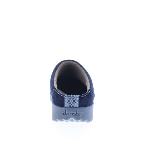 Dansko Lucie LUCIE Womens Blue Canvas Slip On Clogs Slippers Shoes