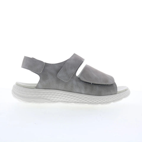 Propet TravelActiv Scottsdale Womens Gray Wide Slingback Sandals Shoes