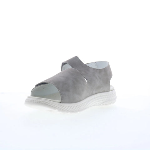 Propet TravelActiv Scottsdale Womens Gray Wide Slingback Sandals Shoes