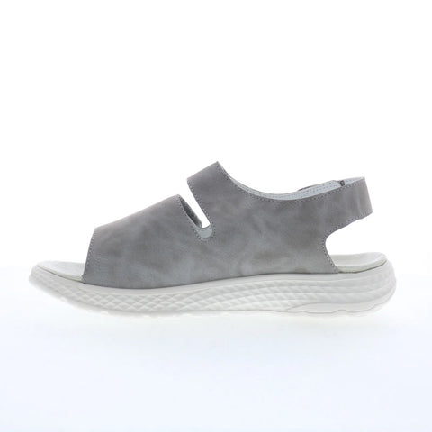 Propet TravelActiv Scottsdale Womens Gray Wide Slingback Sandals Shoes